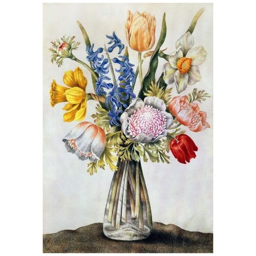        (Bouquet in a transparent vase) 1   30. x 44. 1330