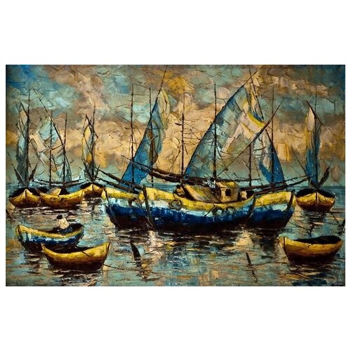     (Sailboats) 3 61. x 40. 2000