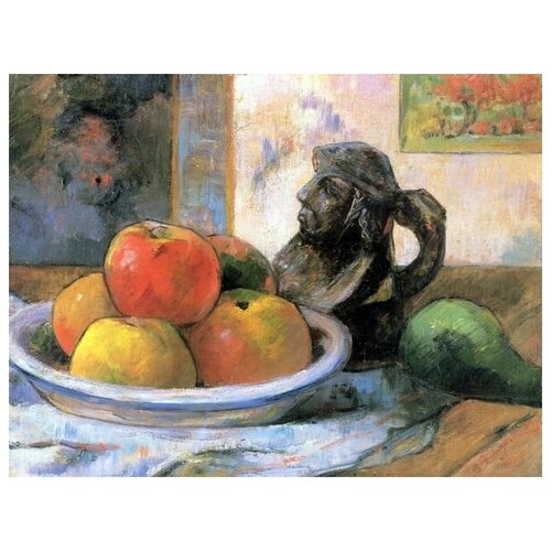      ,      (Still Life with Apples, a Pear, and a Ceramic Portrait Jug)   66. x 50. 2420