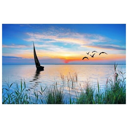 ������ �� ������ �������� �� ����� (Sailboat on the lake) 62��. x 40��. 2010�