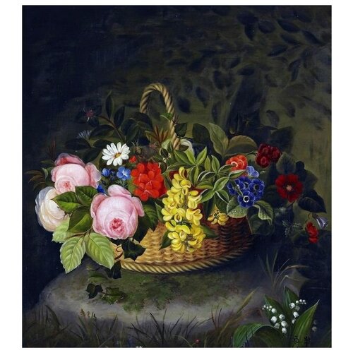       (Flowers in a basket) 50. x 55. 2130