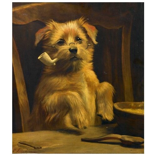       (Dog and mushtuk) 30. x 34. 1110