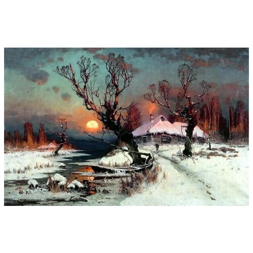 ����������� �� ������ ����� ������ ����� (Sunset in the winter) �3 ������ ���� 62��. x 40��. 2010�