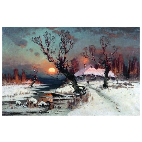       (Sunset in the winter) 1   77. x 50. 2740