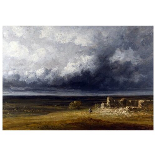          (Stormy Landscape with Ruins on a Plain)   43. x 30. 1290