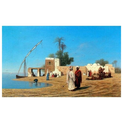         (The village on the banks of the Nile)   67. x 40.,  2130   