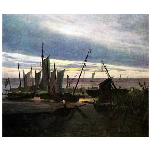          (Ships in the harbor in the evening (after sunset)    36. x 30.,  1130   