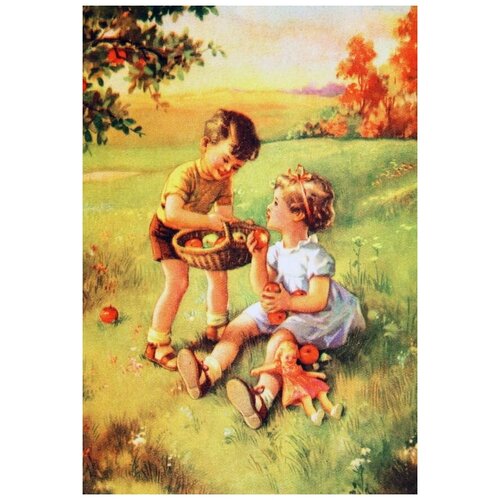        (Children with a basket of apples) 50. x 73. 2640