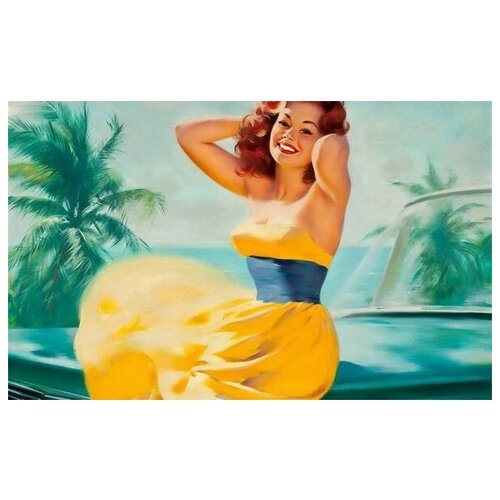        (A girl in a yellow dress)   49. x 30. 1420