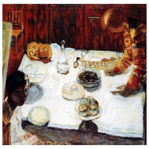       (White tablecloth)   41. x 40.,  1500   