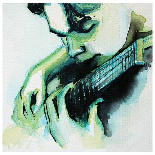        (Boy playing the guitar) 30. x 30. 1000