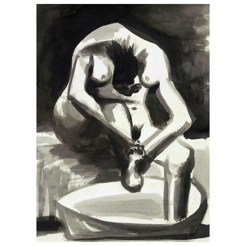     ,    (Woman Washing Her Feet)   50. x 69.,  2530   