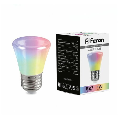    Feron LB-372   E27 1W RGB   ,  110  Feron