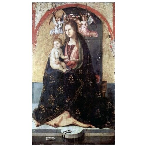       (Polyptychon des Hl. Gregor, Mitteltafel (Szene - Thronende Madonna))    30. x 51. 1470