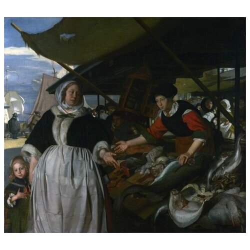          (Adriana van Heusden and Daughter at the Fishmarket)   56. x 50. 2150