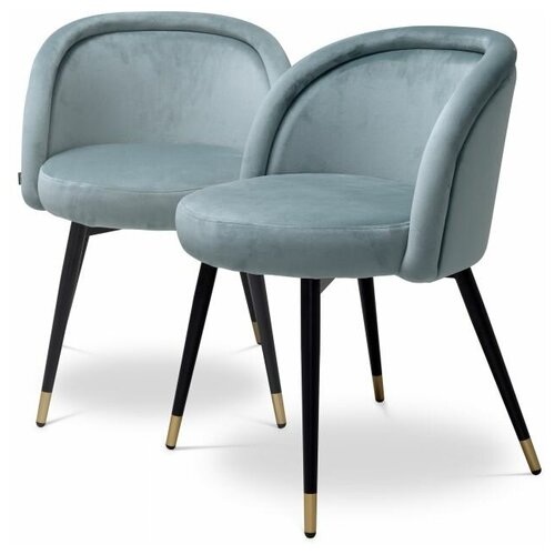   Chlo? savona blue velvet set of 2 115965 Eichholtz 120985