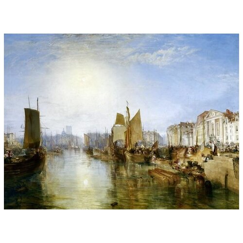     (The Harbor of Dieppe) Ҹ  40. x 30. 1220