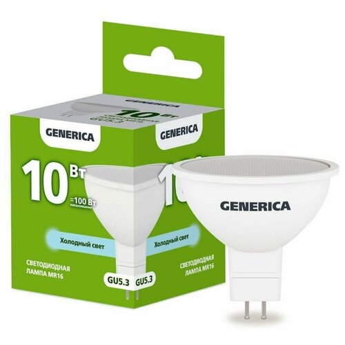   GENERICA MR16, 10 , , 6500 , GU5.3, 230 , LL-MR16-10-230-65-GU5-G 685