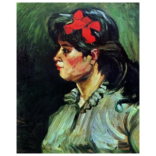         (Portrait of a Woman with Red Ribbon)    30. x 37. 1190