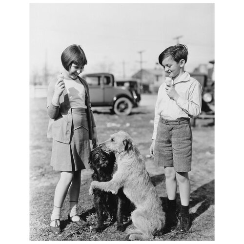       (Children with dogs) 40. x 51. 1750