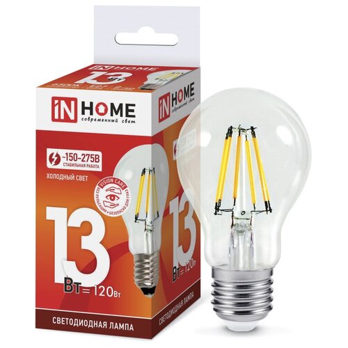����� ������������ LED-A60-deco 13�� 230� �27 6500� 1170�� ���������� IN HOME (���. 4690612035628) 857�