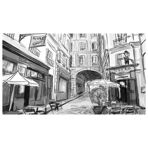       (Street with cafes) 71. x 40. 2230