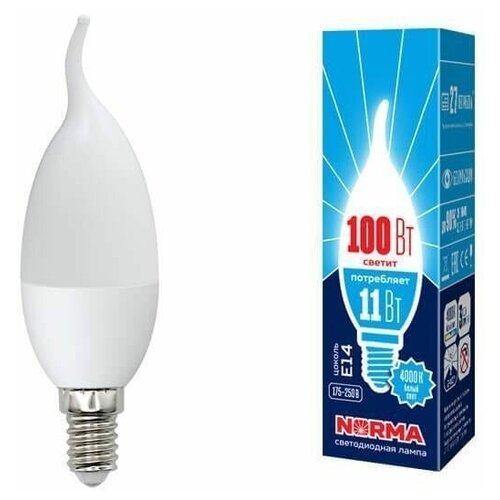   E14 11W 4000K  LED-CW37-11W/NW/E14/FR/NR UL-00003816 357