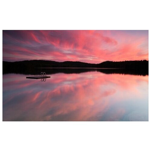       (Sunset on the lake) 2 48. x 30. 1410