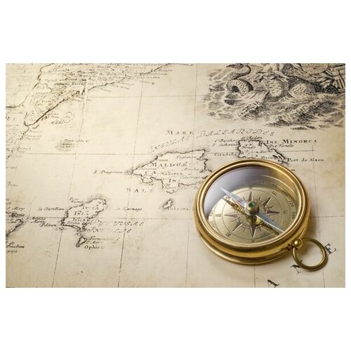        (Map and compass) 3 76. x 50.,  2700   