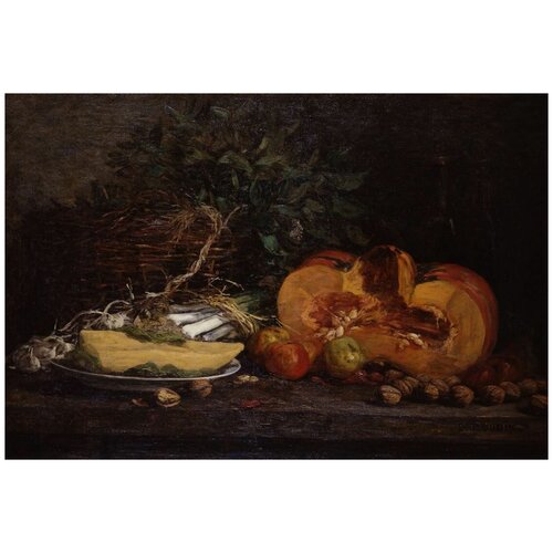       (1854-1858) (Nature morte au potiron)   59. x 40. 1940