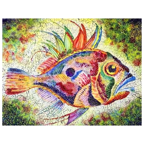      (Colorful fish) 52. x 40. 1760