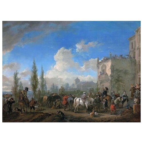      (The departure of a hunting party)   41. x 30. 1260