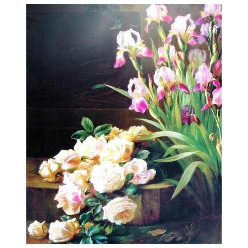       (Roses and irises) Antonov Aleksey 50. x 61. 2300