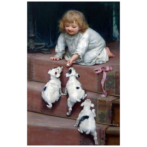       (A child with puppies)    30. x 47. 1390