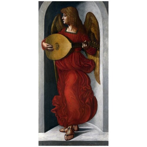         ( An Angel in Red with a Lute)    30. x 62. 1700