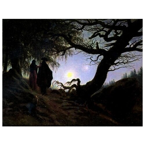         (Man and woman contemplating the moon)    52. x 40. 1760