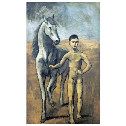    ,   (Boy Leading a Horse)   40. x 66. 2120