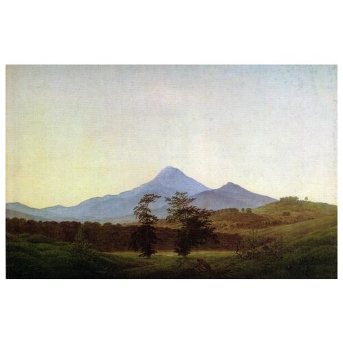         (Mountain landscape with two trees)    77. x 50. 2740