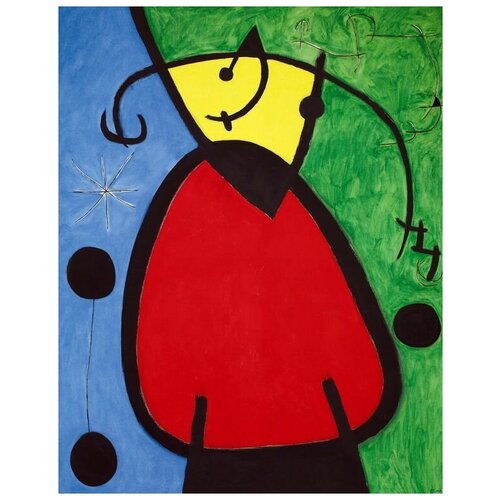         (Woman and bird in the night)   50. x 63. 2360