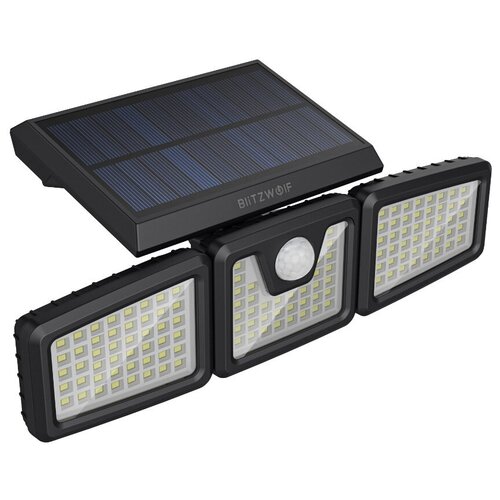  BlitzWolf BW-OLT4 3 Heads Adjustable Solar Sensor Flood Light 18000 mAh Black 2390
