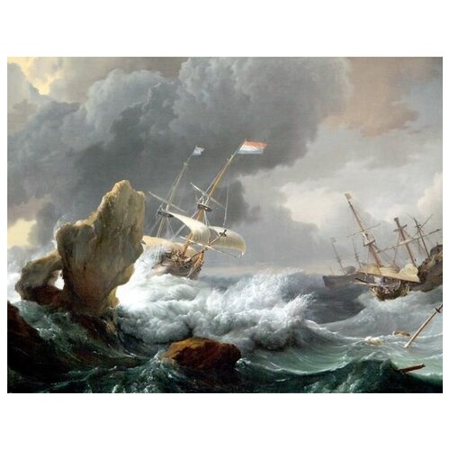           (Ships in Distress off a Rocky Coast)   52. x 40.,  1760   