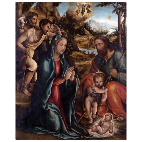          (The Nativity with the Infant Baptist and Shepherds)  40. x 50.,  1710   