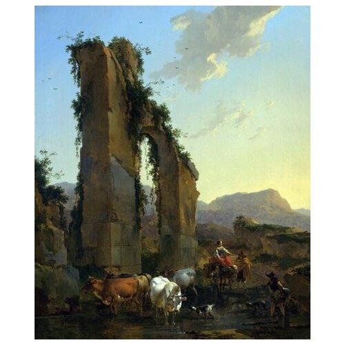        (Peasants by a Ruined Aqueduct)   30. x 36. 1130