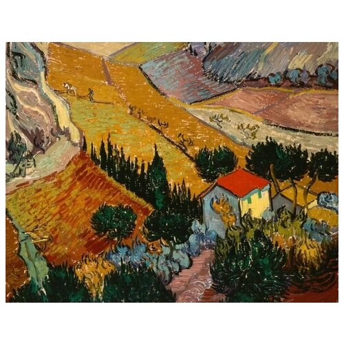         (Landscape with House and Ploughman)    51. x 40. 1750