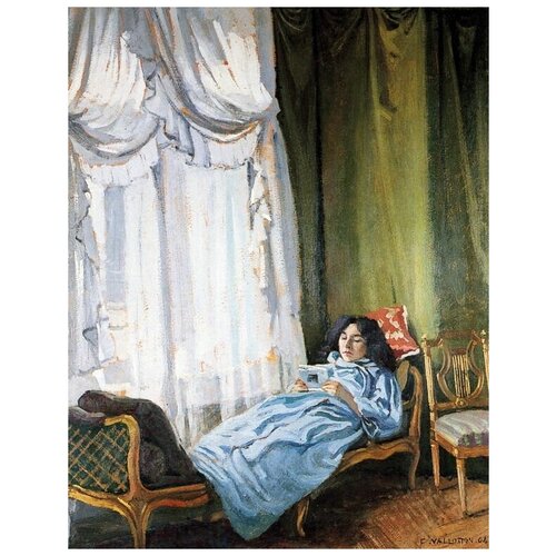      (Woman Couching and Reading)   30. x 39. 1210