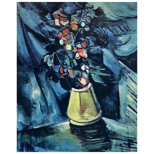         (Bouquet against blue drapes)   50. x 62. 2320