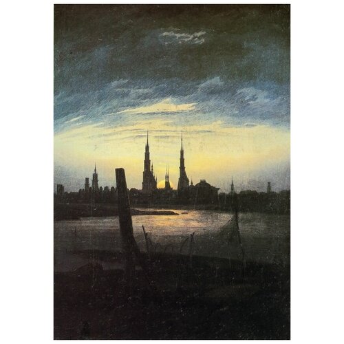       (The city at sunset)    40. x 57. 1880