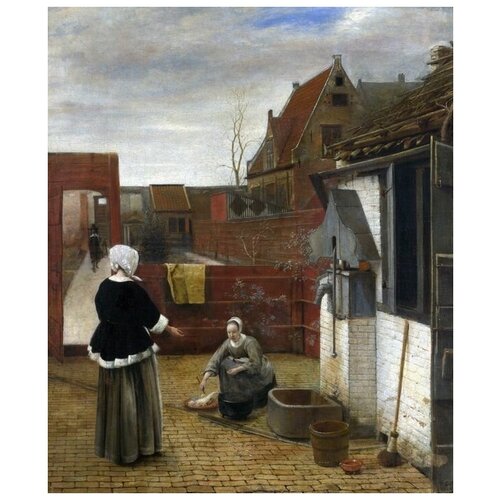          (A Woman and her Maid in a Courtyard)    30. x 36. 1130