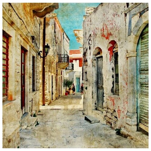        (Small Street in the old town) 30. x 30. 1000