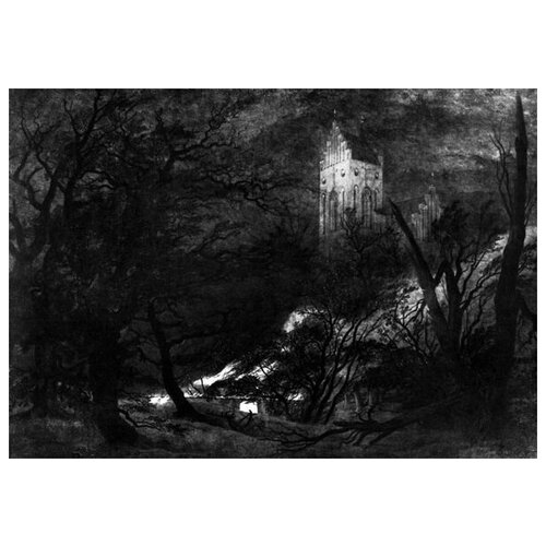         (Burning House and Gothic Church)    43. x 30. 1290